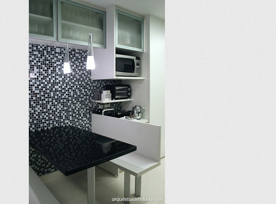 Fotografia de Interiores cozinha em preto e branco